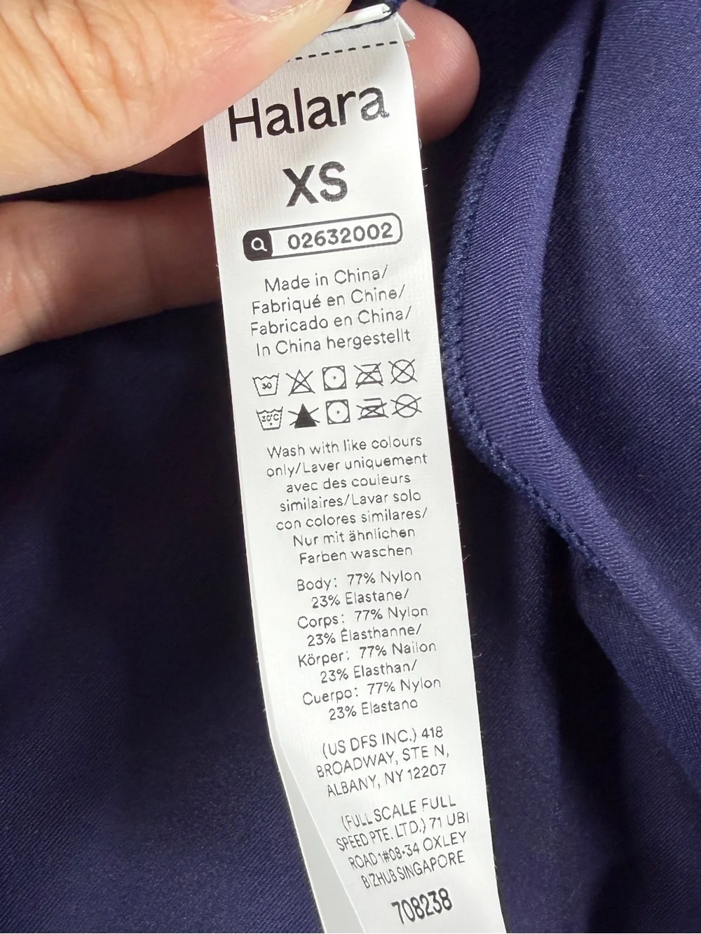 NWT Halara Easy Peezy Navy Active Dress XS 2-in-1 Buttery Soft Pockets